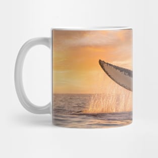 Whale tail splashing Mug